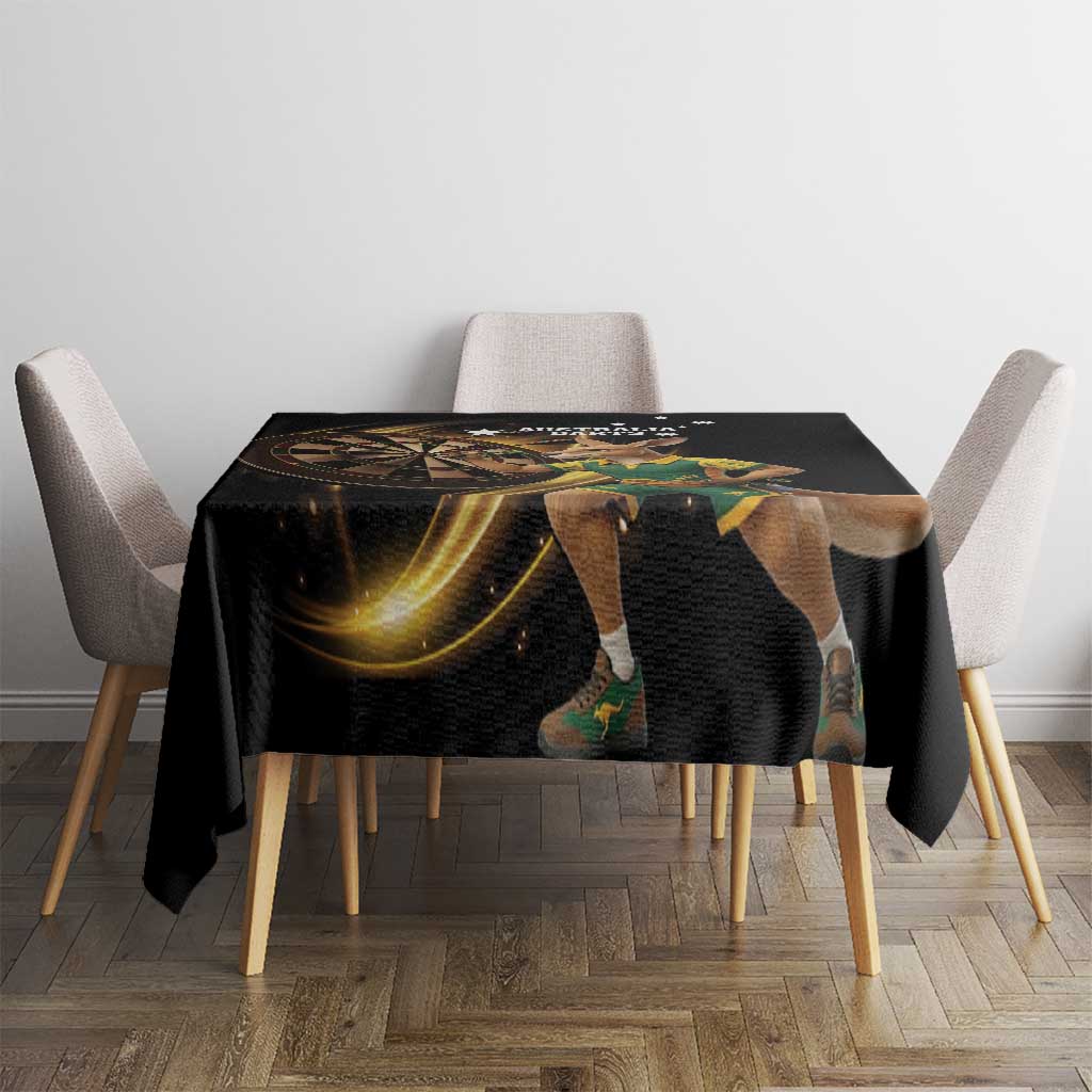 Australia Kangaroo Mascot Darts Tablecloth Black Edition