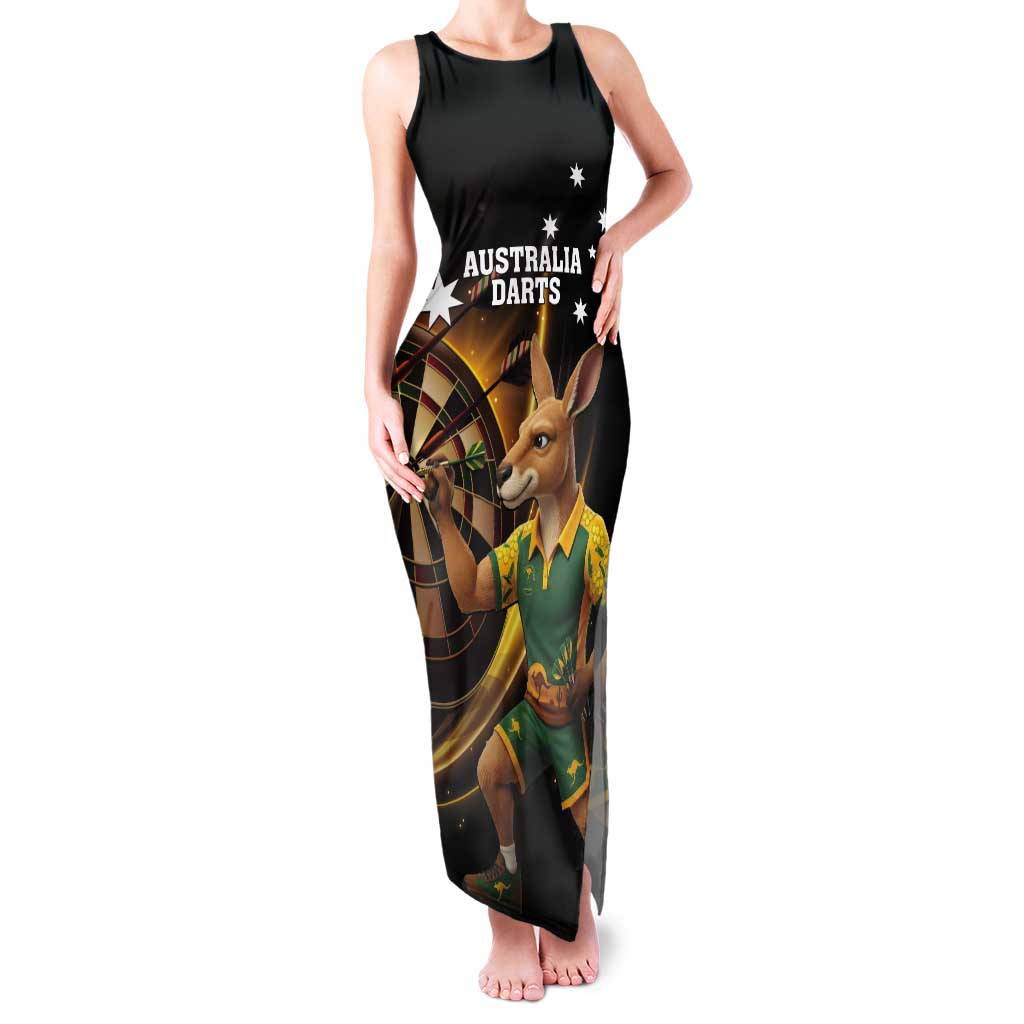 Australia Kangaroo Mascot Darts Tank Maxi Dress Black Edition