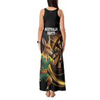 Australia Kangaroo Mascot Darts Tank Maxi Dress Black Edition