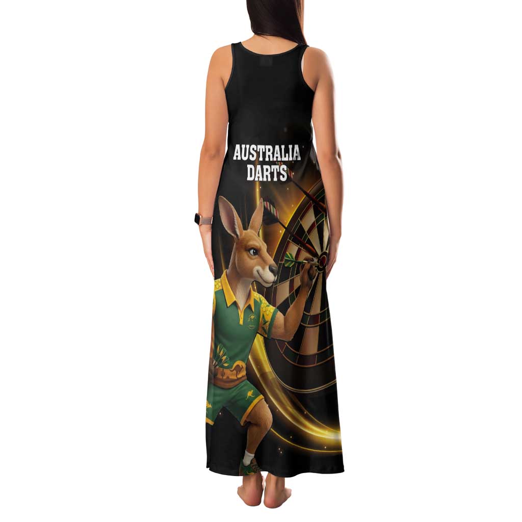 Australia Kangaroo Mascot Darts Tank Maxi Dress Black Edition