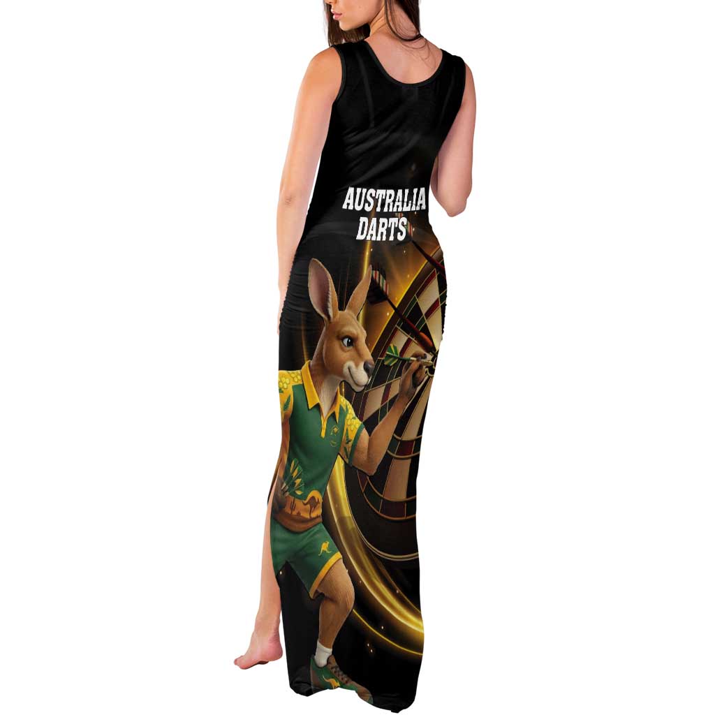Australia Kangaroo Mascot Darts Tank Maxi Dress Black Edition