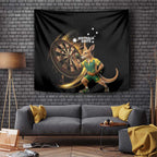 Australia Kangaroo Mascot Darts Tapestry Black Edition