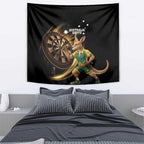 Australia Kangaroo Mascot Darts Tapestry Black Edition