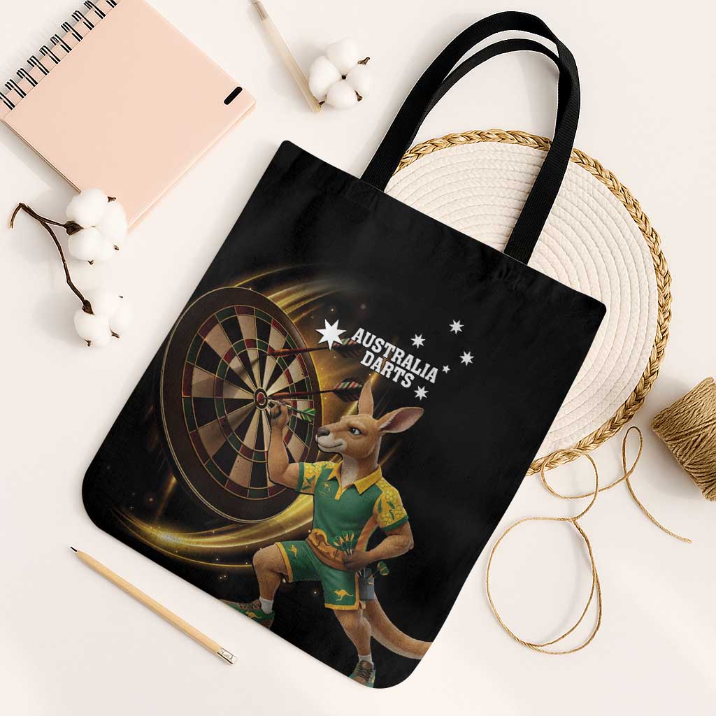 Australia Kangaroo Mascot Darts Tote Bag Black Edition