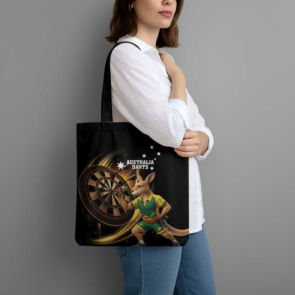 Australia Kangaroo Mascot Darts Tote Bag Black Edition