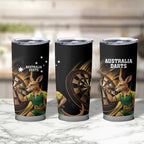 Australia Kangaroo Mascot Darts Tumbler Cup Black Edition