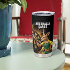 Australia Kangaroo Mascot Darts Tumbler Cup Black Edition