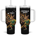 Australia Kangaroo Mascot Darts Tumbler With Handle Black Edition