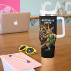 Australia Kangaroo Mascot Darts Tumbler With Handle Black Edition