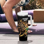 Australia Kangaroo Mascot Darts Tumbler With Handle Black Edition