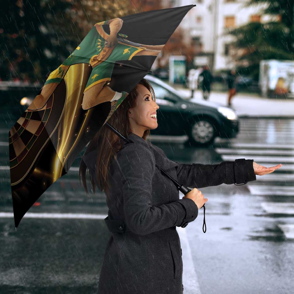 Australia Kangaroo Mascot Darts Umbrella Black Edition