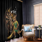 Australia Kangaroo Mascot Darts Window Curtain Black Edition