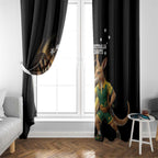 Australia Kangaroo Mascot Darts Window Curtain Black Edition