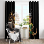 Australia Kangaroo Mascot Darts Window Curtain Black Edition
