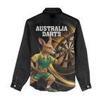 Australia Kangaroo Mascot Darts Women Casual Shirt Black Edition