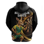 Australia Kangaroo Mascot Darts Zip Hoodie Black Edition