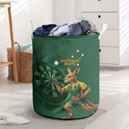 Australia Kangaroo Mascot Darts Laundry Basket Green Edition