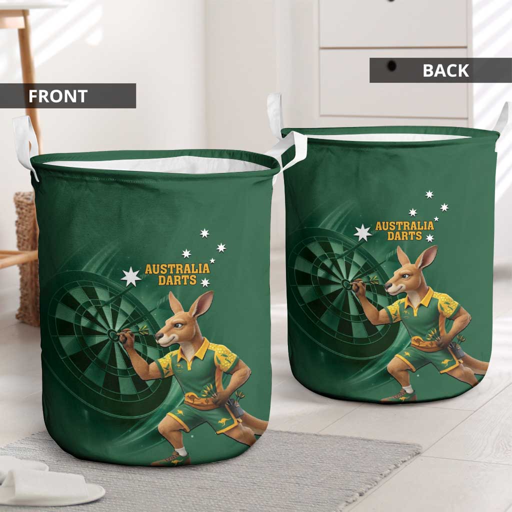 Australia Kangaroo Mascot Darts Laundry Basket Green Edition