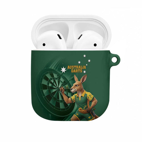 Australia Kangaroo Mascot Darts AirPods Case Green Edition