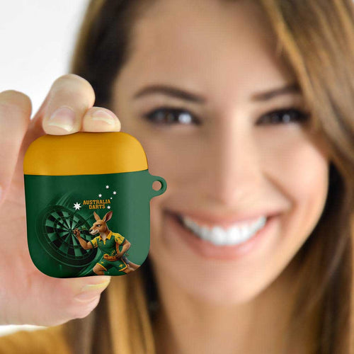 Australia Kangaroo Mascot Darts AirPods Case Green Edition