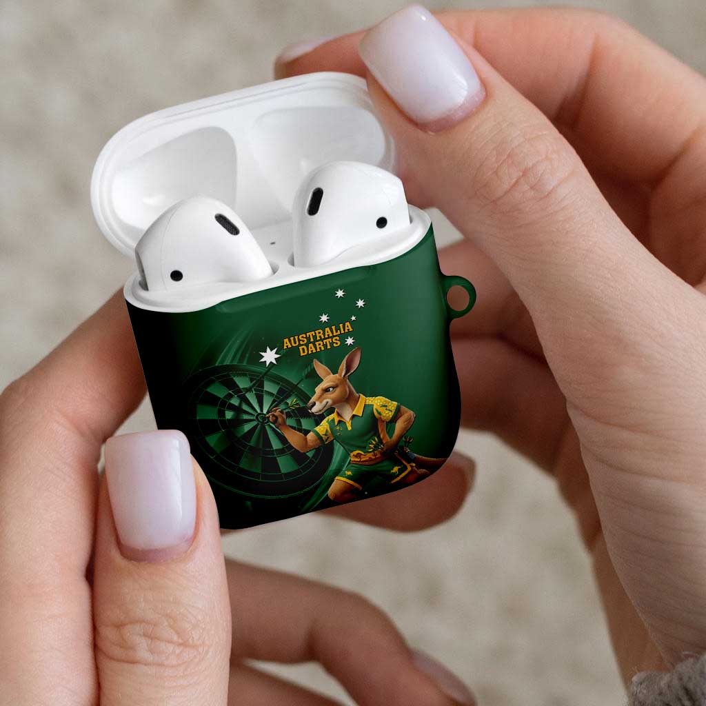 Australia Kangaroo Mascot Darts AirPods Case Green Edition