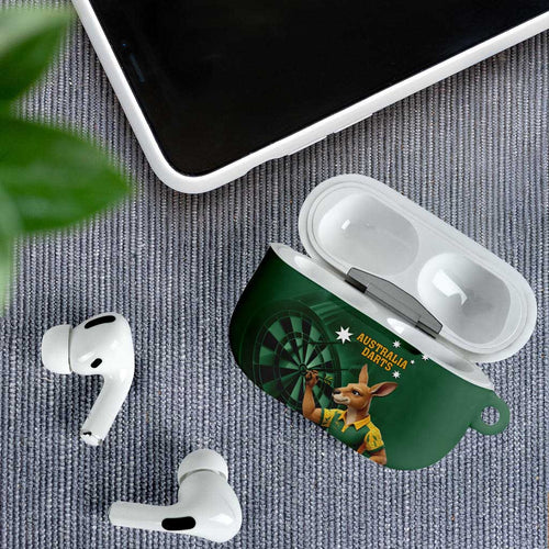 Australia Kangaroo Mascot Darts AirPods Case Green Edition