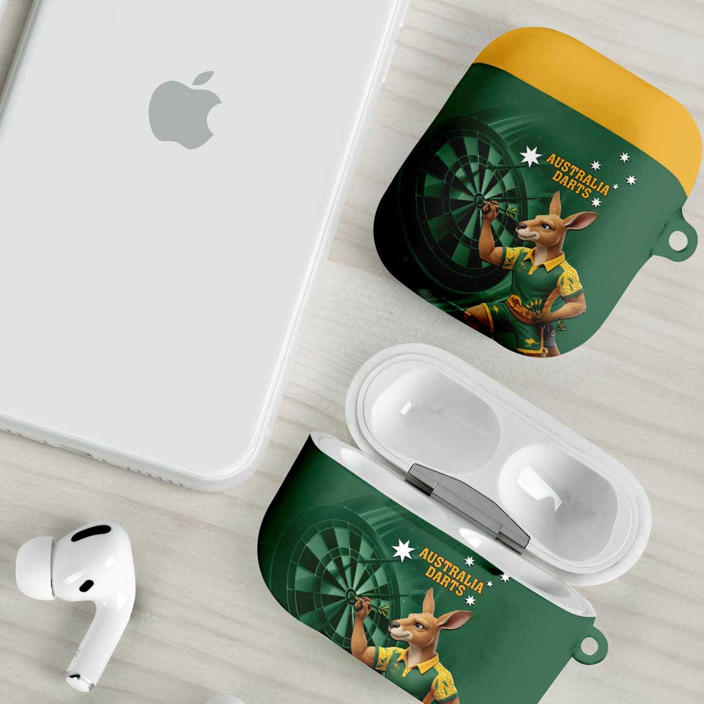 Australia Kangaroo Mascot Darts AirPods Case Green Edition