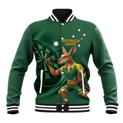 Australia Kangaroo Mascot Darts Baseball Jacket Green Edition
