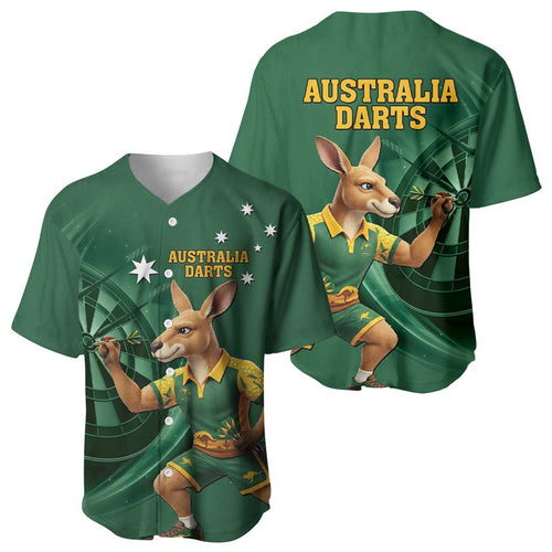 Australia Kangaroo Mascot Darts Baseball Jersey Green Edition