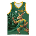 Australia Kangaroo Mascot Darts Basketball Jersey Green Edition