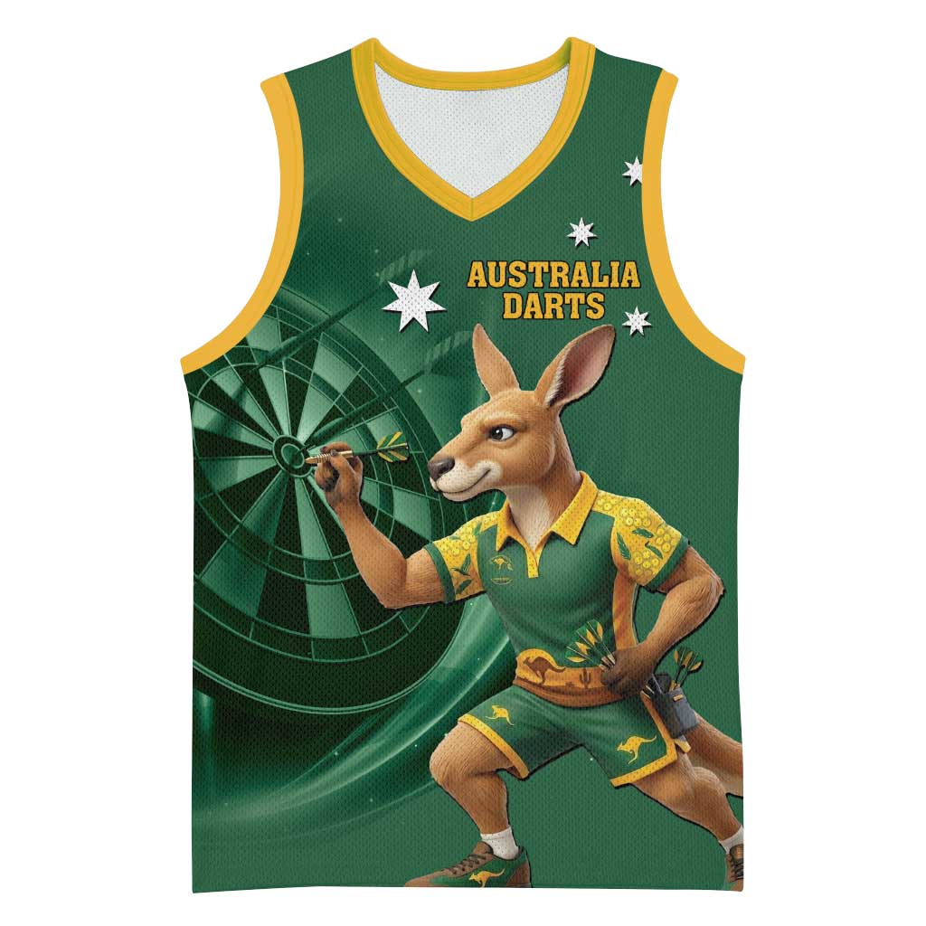 Australia Kangaroo Mascot Darts Basketball Jersey Green Edition