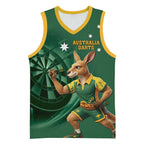 Australia Kangaroo Mascot Darts Basketball Jersey Green Edition
