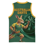 Australia Kangaroo Mascot Darts Basketball Jersey Green Edition