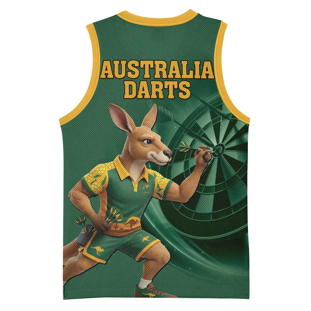 Australia Kangaroo Mascot Darts Basketball Jersey Green Edition