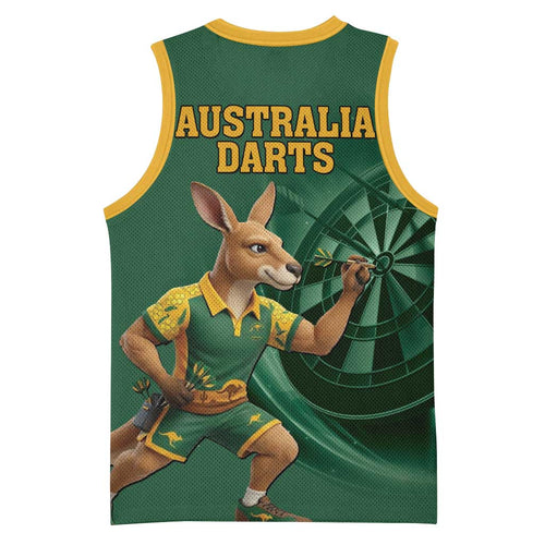 Australia Kangaroo Mascot Darts Basketball Jersey Green Edition