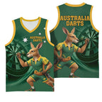 Australia Kangaroo Mascot Darts Basketball Jersey Green Edition