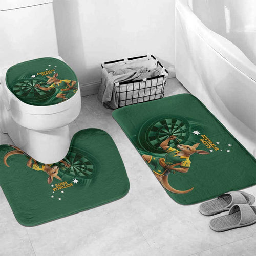 Australia Kangaroo Mascot Darts Bathroom Set Green Edition