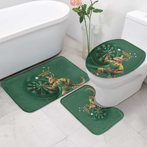 Australia Kangaroo Mascot Darts Bathroom Set Green Edition