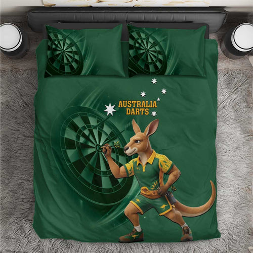 Australia Kangaroo Mascot Darts Bedding Set Green Edition