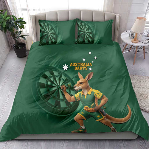 Australia Kangaroo Mascot Darts Bedding Set Green Edition