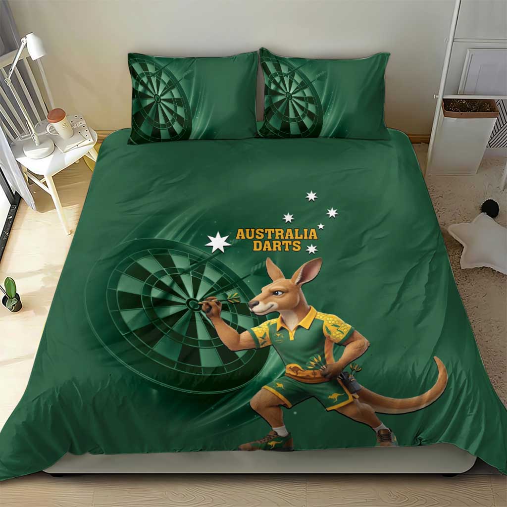 Australia Kangaroo Mascot Darts Bedding Set Green Edition