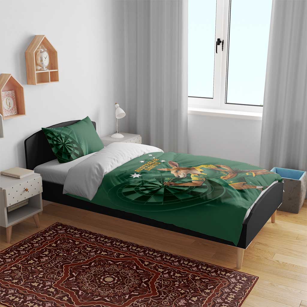 Australia Kangaroo Mascot Darts Bedding Set Green Edition