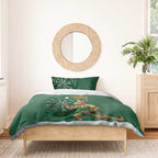 Australia Kangaroo Mascot Darts Bedding Set Green Edition