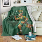 Australia Kangaroo Mascot Darts Blanket Green Edition