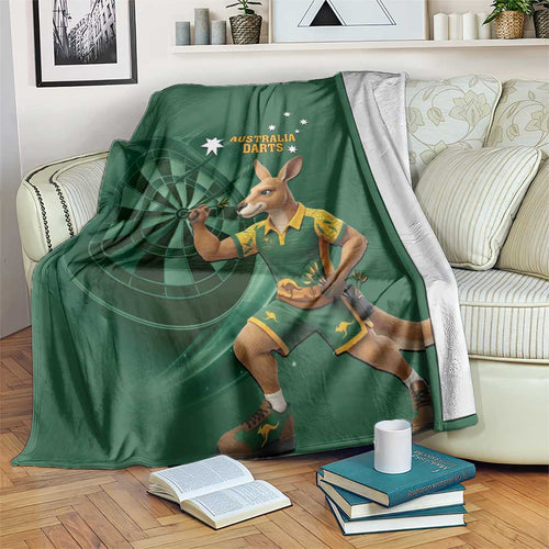 Australia Kangaroo Mascot Darts Blanket Green Edition
