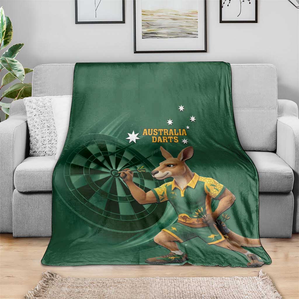 Australia Kangaroo Mascot Darts Blanket Green Edition