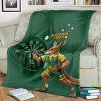 Australia Kangaroo Mascot Darts Blanket Green Edition