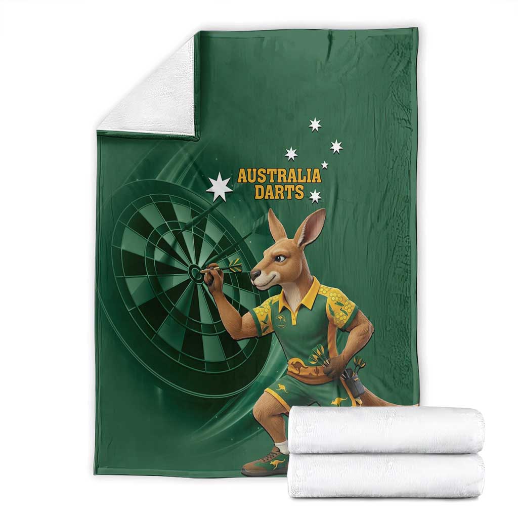 Australia Kangaroo Mascot Darts Blanket Green Edition