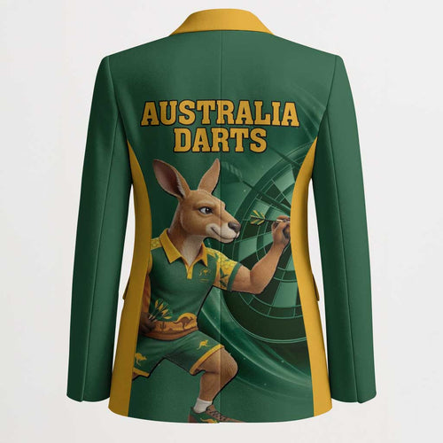 Australia Kangaroo Mascot Darts Blazer Green Edition