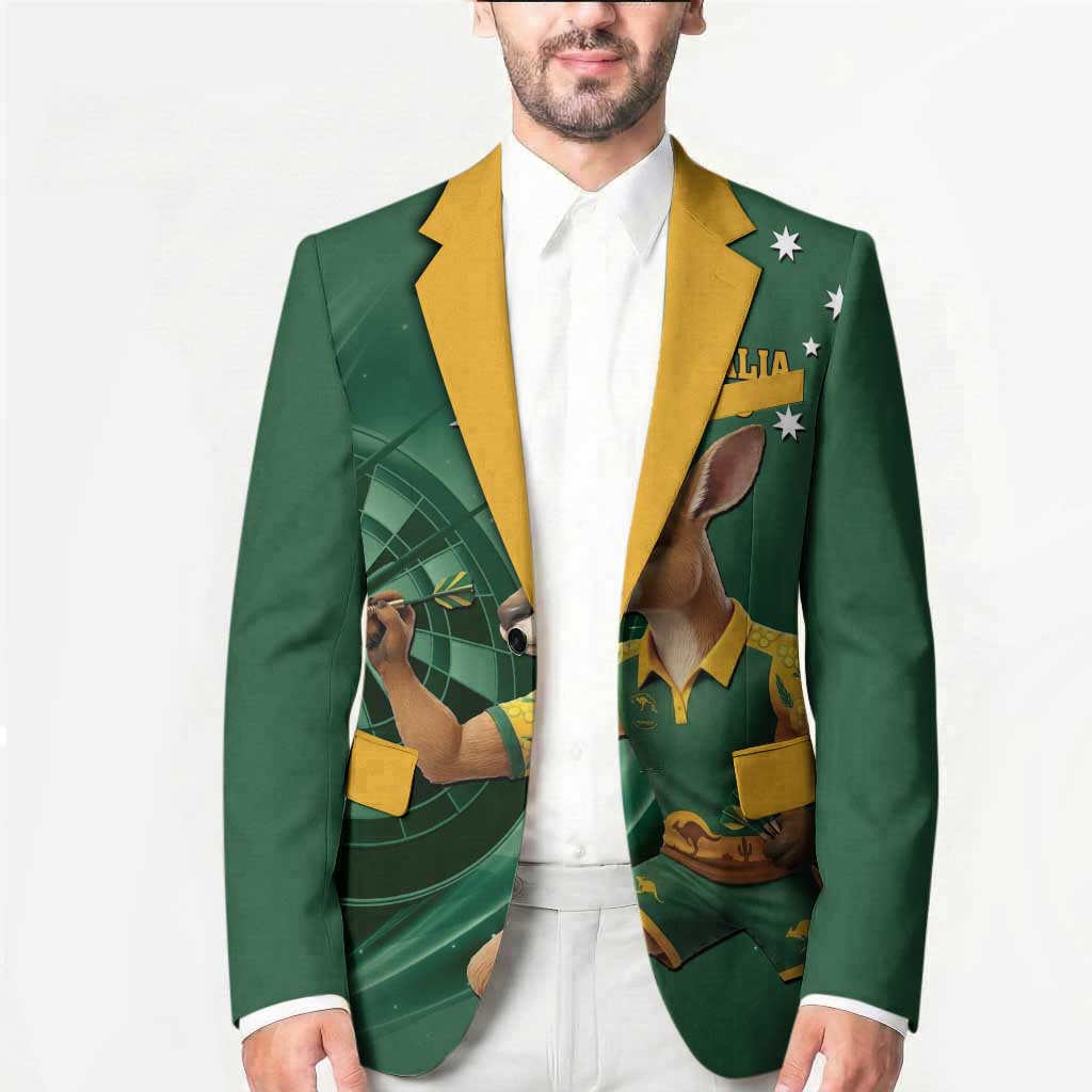 Australia Kangaroo Mascot Darts Blazer Green Edition